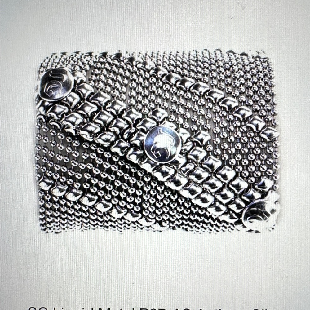 SG Liquid Metal TB27-N Chrome Finish Bracelet by Sergio Gutierrez